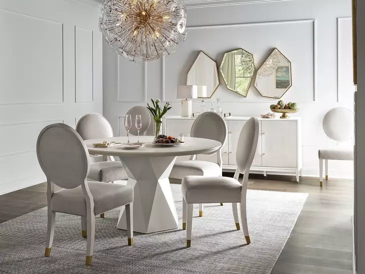 Harmony Diamond Pearl Upholstered Side Chair Set of 2