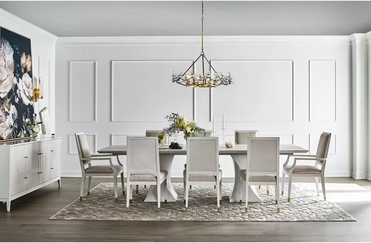 Harmony Pewter Upholstered Side Chair Set of 2