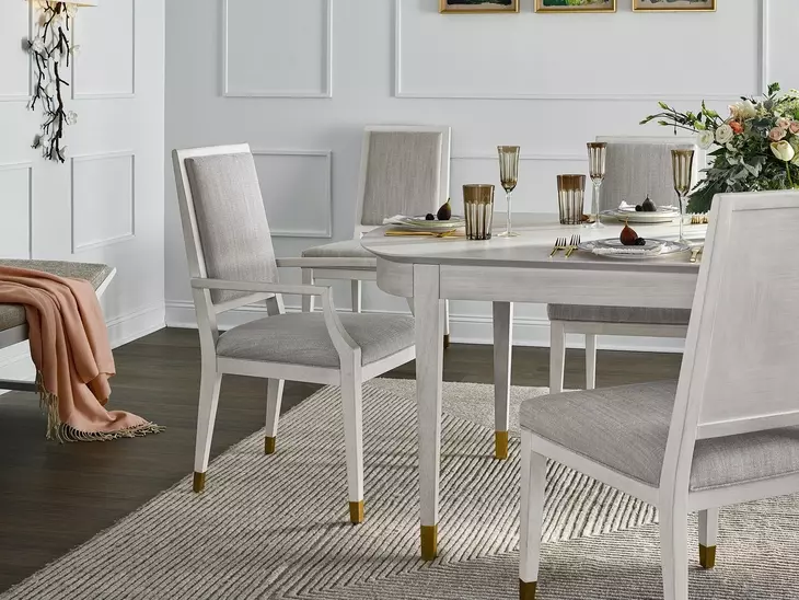 Harmony Pewter Upholstered Side Chair Set of 2