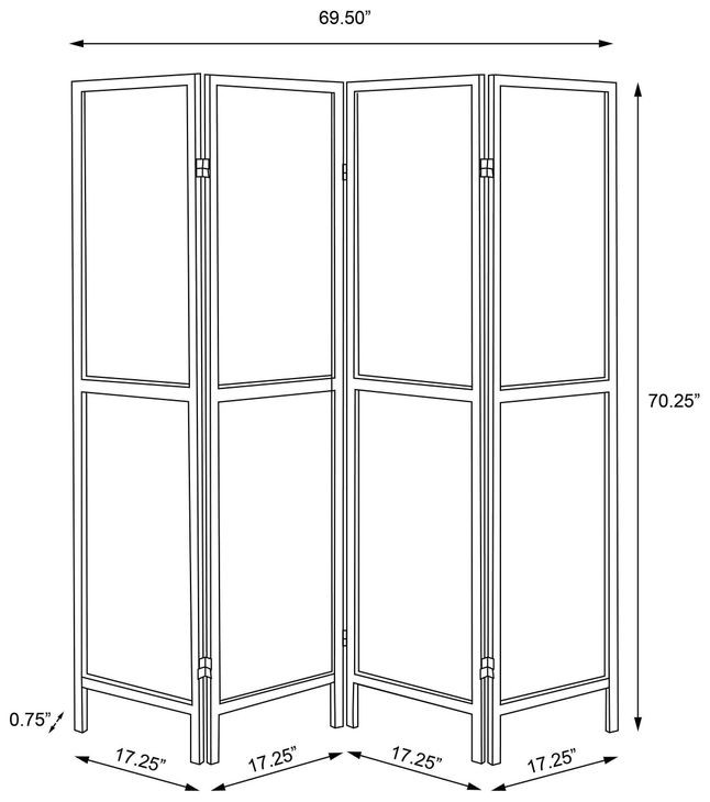 Mattison Natural 4 Panel Room Divider