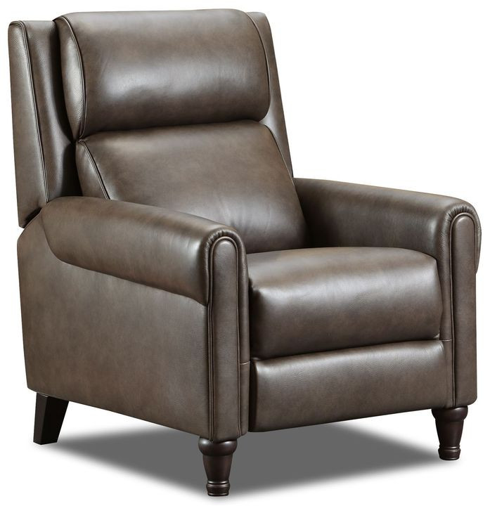 Preston Cocoa Leather Triple Power Swivel Glider Recliner with USB Charging