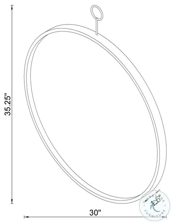 Gwyneth Black Nickel Wall Mirror