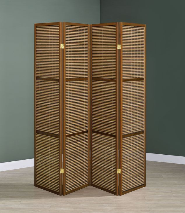 Browning Walnut 4 Panel Room Divider