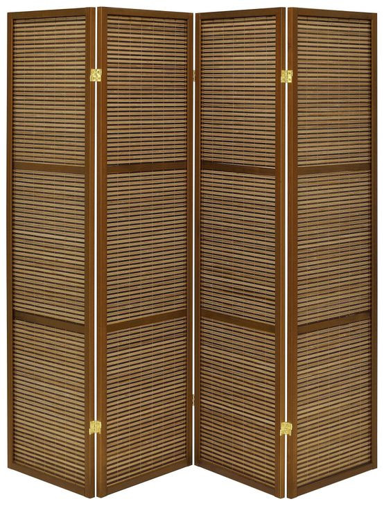 Browning Walnut 4 Panel Room Divider