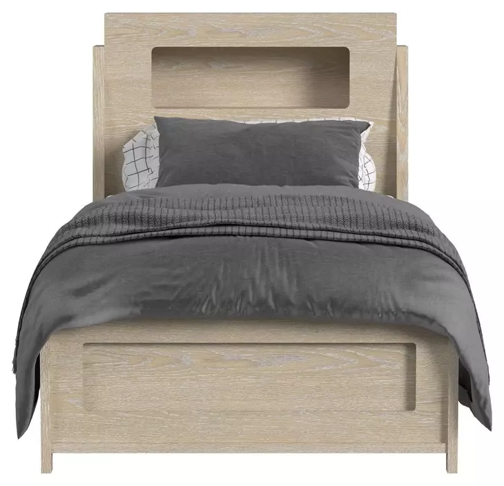 Darby Desert Twin Storage Panel Bed with USB Charging and LED