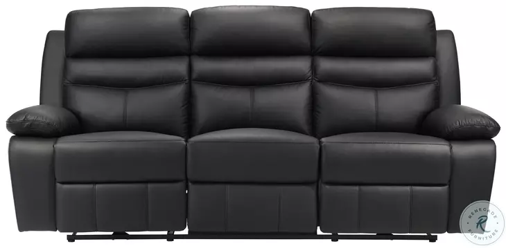 Hancock Black Double Power Reclining Sofa