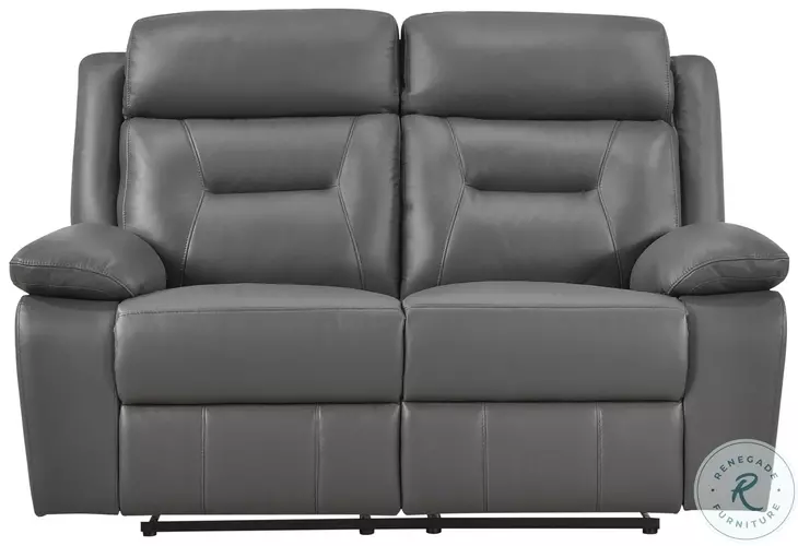 Laconia Dark Gray Double Reclining Loveseat