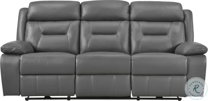 Laconia Dark Gray Double Power Reclining Sofa