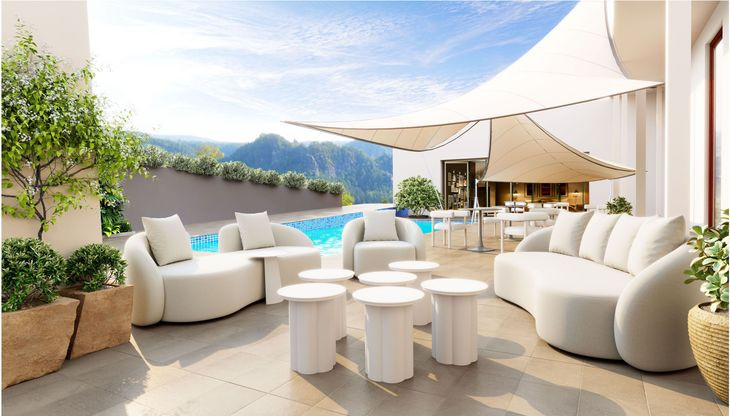 Sunny Isles White Outdoor Side Table