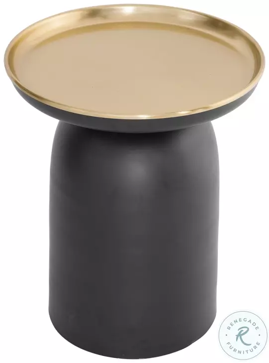 Leta Burnished Brass And Black Scatter Table