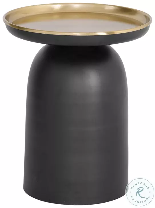 Leta Burnished Brass And Black Scatter Table