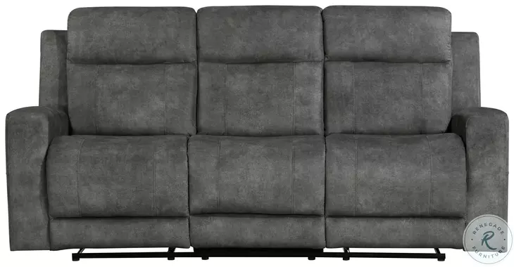Yates Brownish Gray Double 80" Reclining Sofa