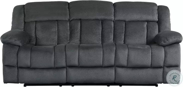 Laurelton Charcoal Double Reclining Sofa