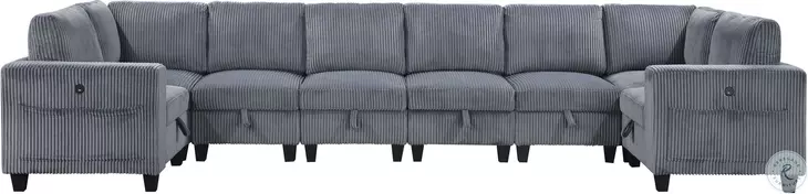 Walterboro Dark Gray 8 Piece Sectional