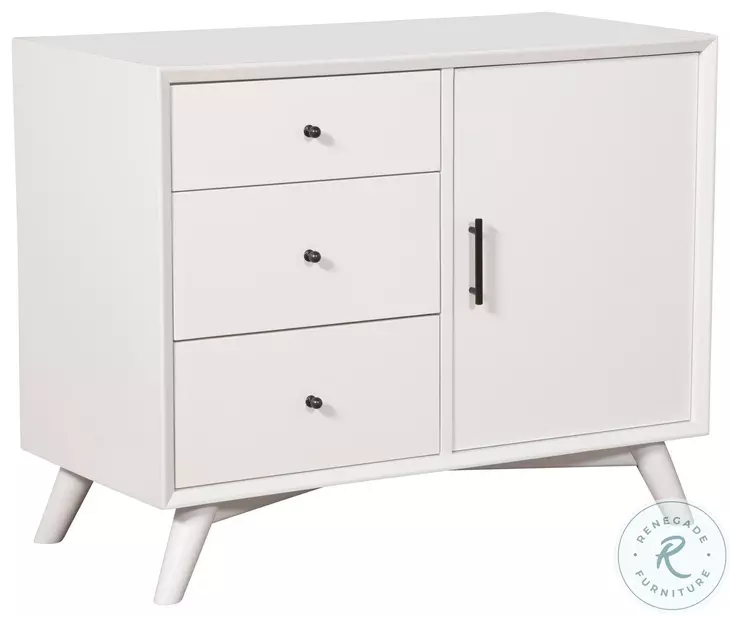 Flynn White Accent Cabinet
