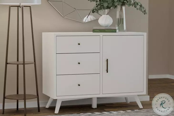 Flynn White Accent Cabinet