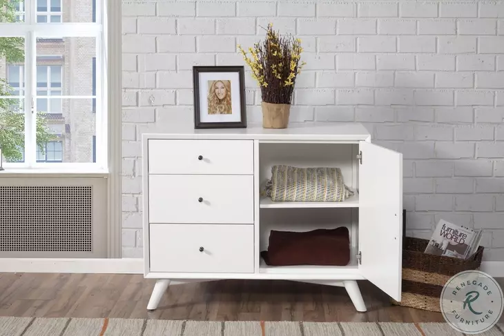 Flynn White Accent Cabinet