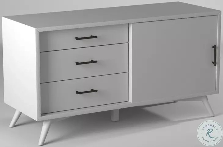 Flynn White Small TV Stand
