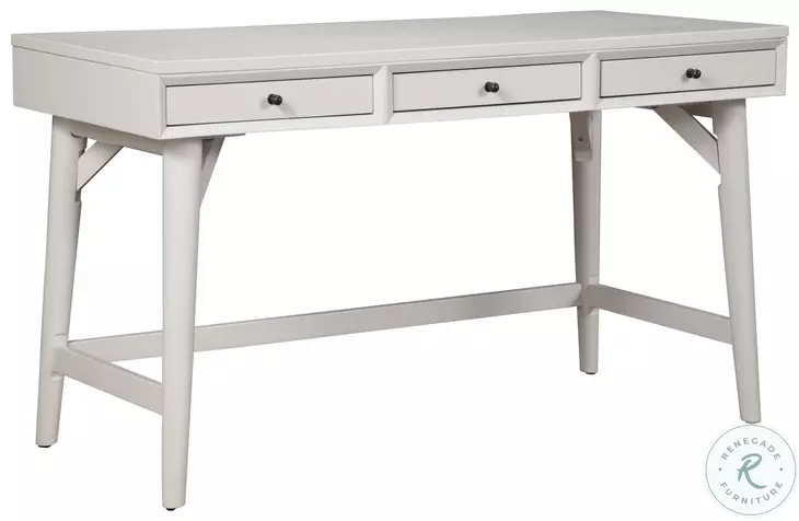 Flynn White 3 Drawer Large Desk