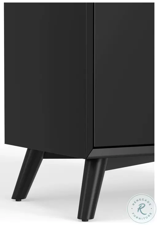 Flynn Black Small Bar Cabinet