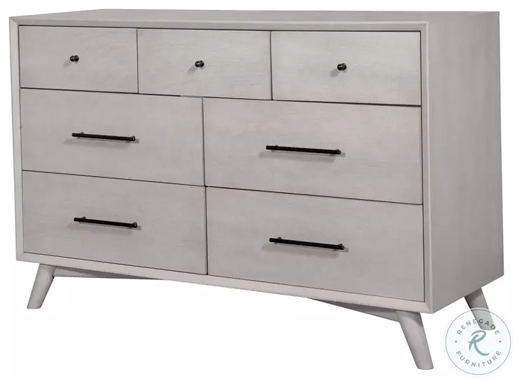 Flynn Gray 7 Drawer Dresser