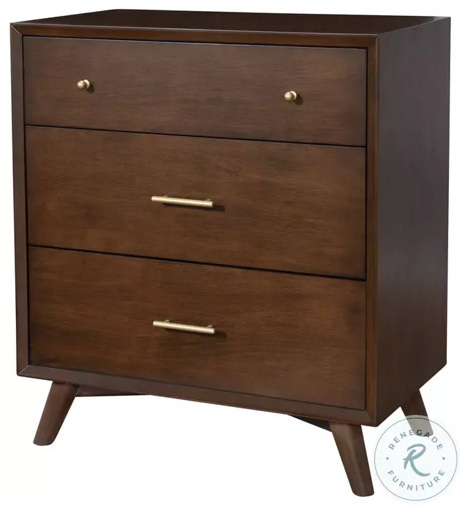 Flynn Walnut 3 Drawer Small Chest