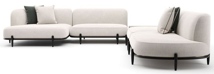 Madera Oatmeal 4 Piece Modular Large L Sectional with Pillows