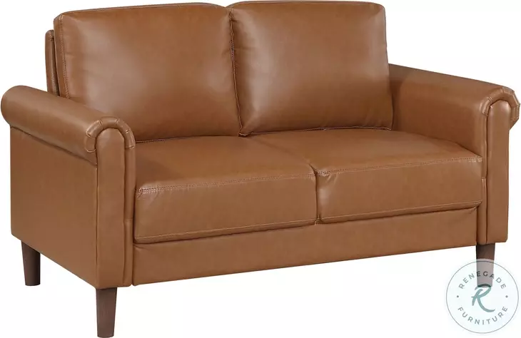 Holliston Brown Loveseat