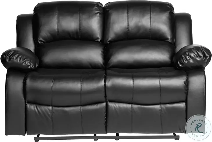 Cranley Black Double Reclining Loveseat
