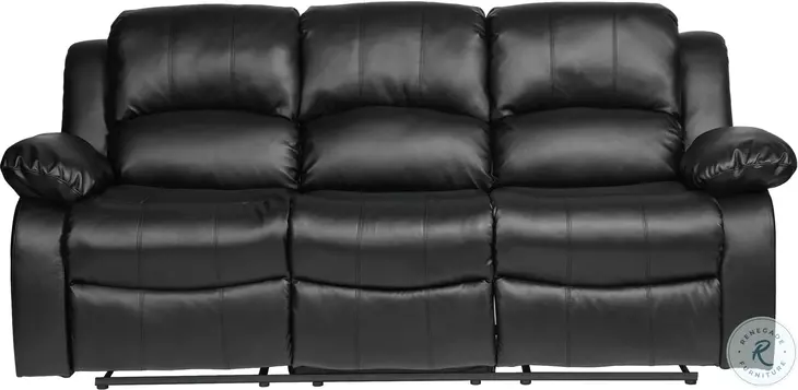 Cranley Black 83" Double Reclining Sofa