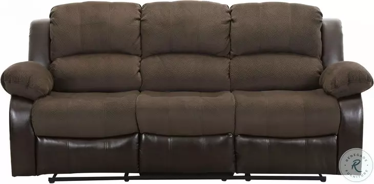 Cranley Dark Brown Double Reclining Sofa