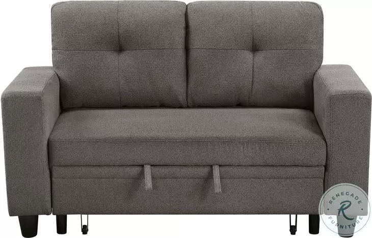 Ansley Dark Brown Loveseat with Pull Out Bed
