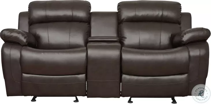 Marille Brown Double Glider Reclining Loveseat