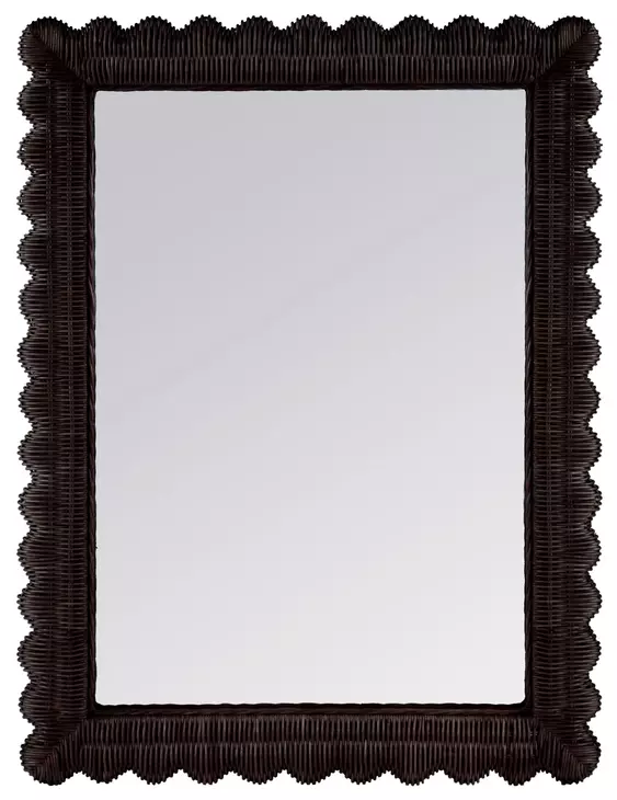 Flora Chocolate Rectangular Wall Mirror