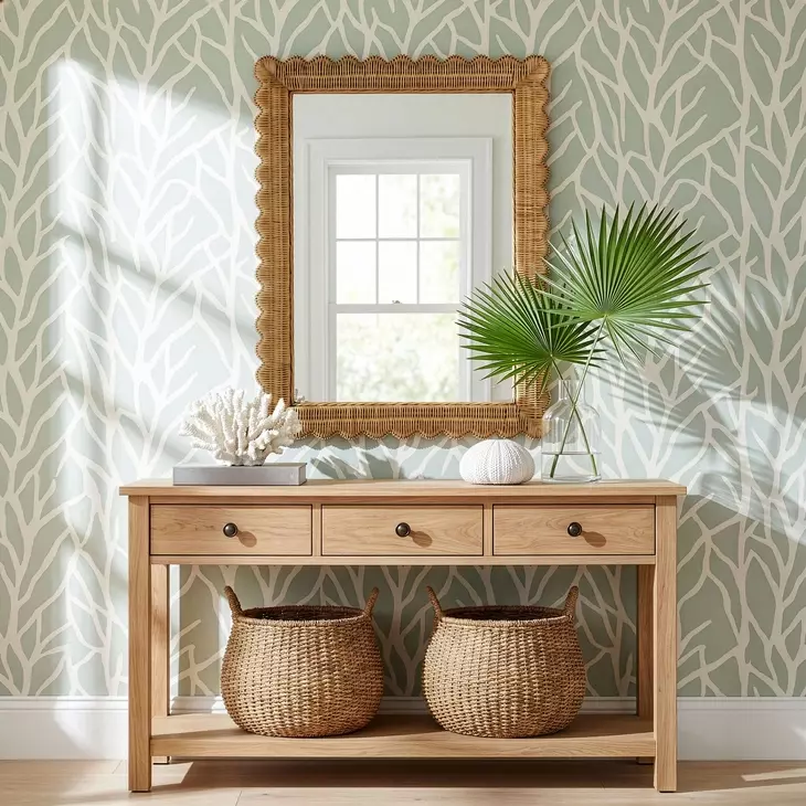Flora Honey Rectangular Wall Mirror