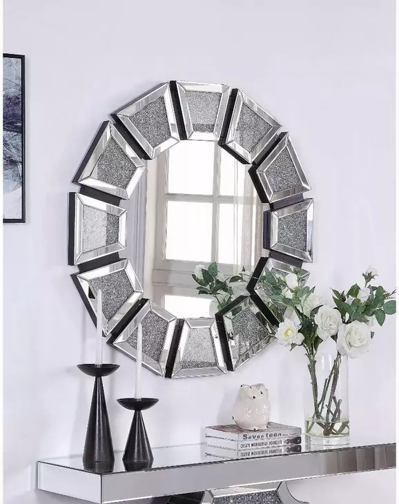 Noralie Silver Round Wall Mirror