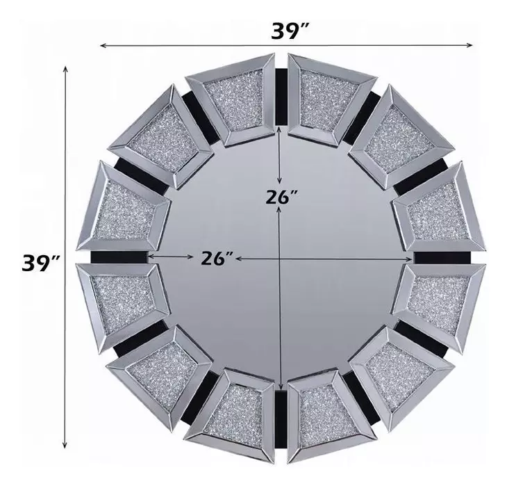 Noralie Silver Round Wall Mirror