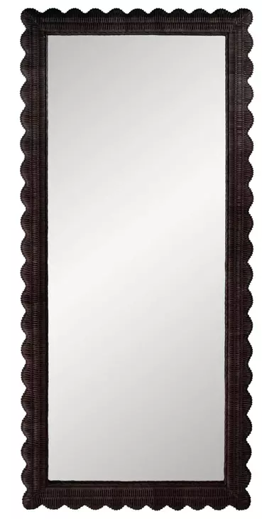 Flora Chocolate Rectangular Floor Mirror