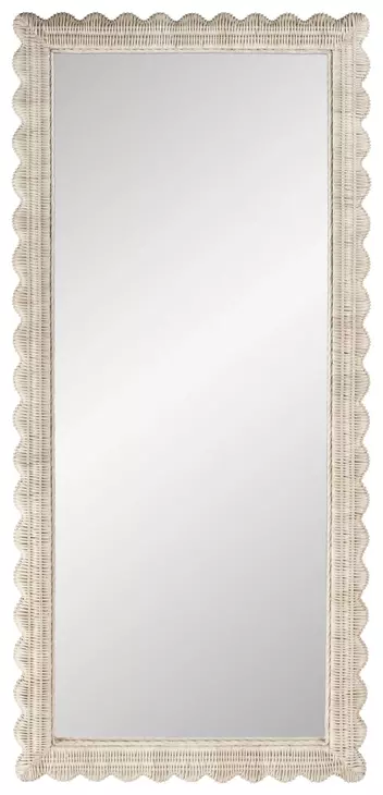 Flora Off White Rectangular Floor Mirror