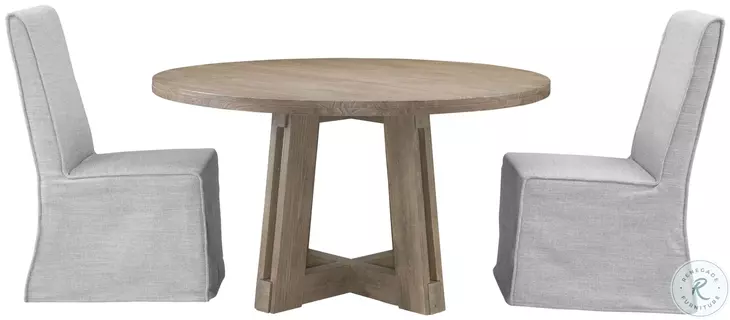 Mackie Hempstead Dove Performance Fabric Dining Chair Set Of 2