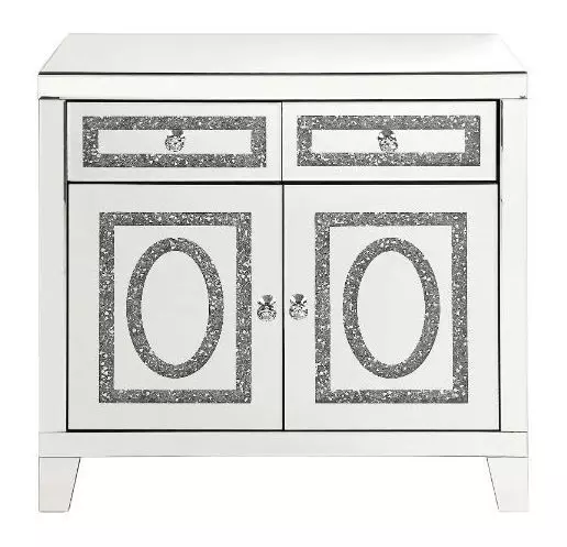 Noralie Silver and Gray 2 Door Accent Cabinet