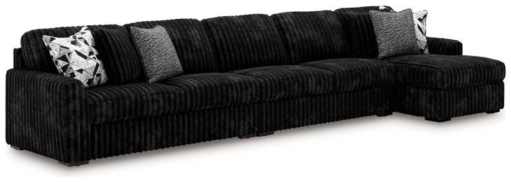 Midnight Madness Onyx 3 Piece Modular Sectional
