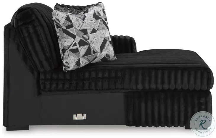 Midnight Madness Onyx Black Super Chaise From Ashley Furniture