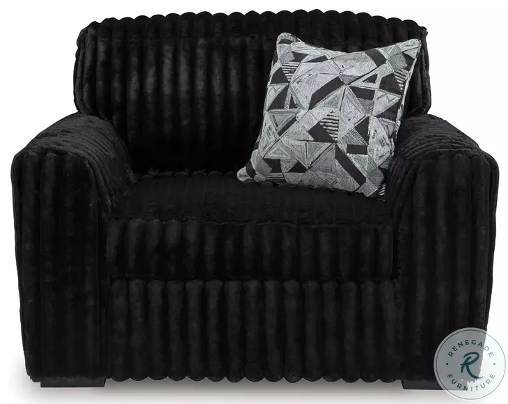 Midnight Madness Onyx Black Oversized Chair
