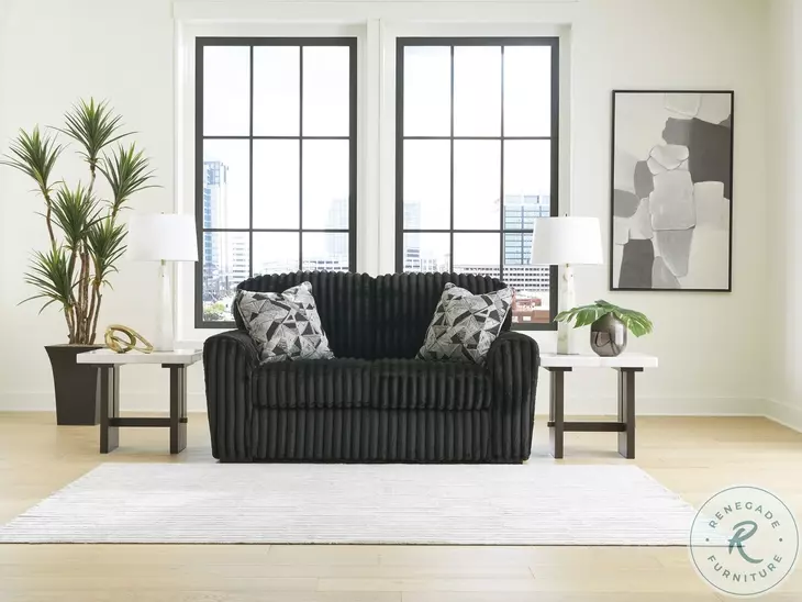 Midnight Madness Onyx Black Loveseat