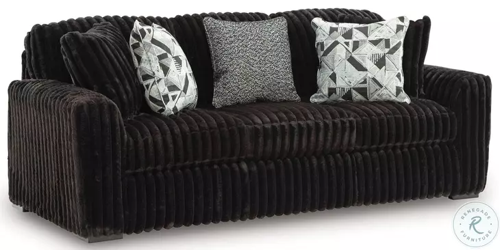 Midnight Madness Onyx Black Sofa From Ashley Furniture | Coleman
