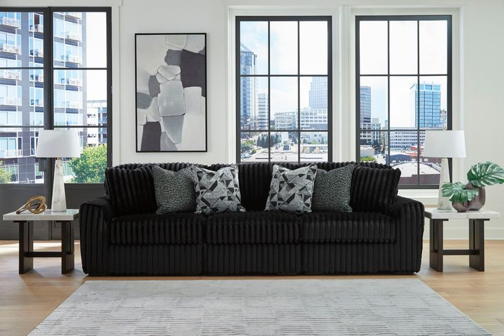 Midnight Madness Onyx 3 Piece Modular Sectional Sofa