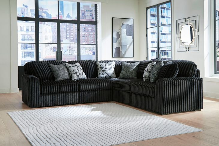 Midnight Madness Onyx 5 Piece Modular Sectional