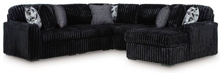 Midnight Madness Onyx 6 Piece Modular Sectional with Chaise