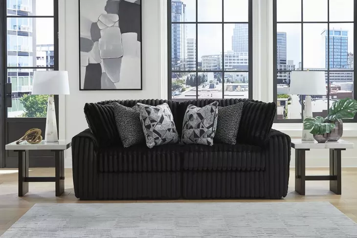 Midnight Madness Onyx 2 Piece Modular Sectional Sofa